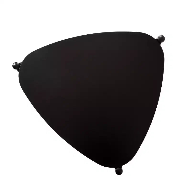 Dreieckiger zweistufiger Couchtisch aus Holz, 32x31x17, Schwarz